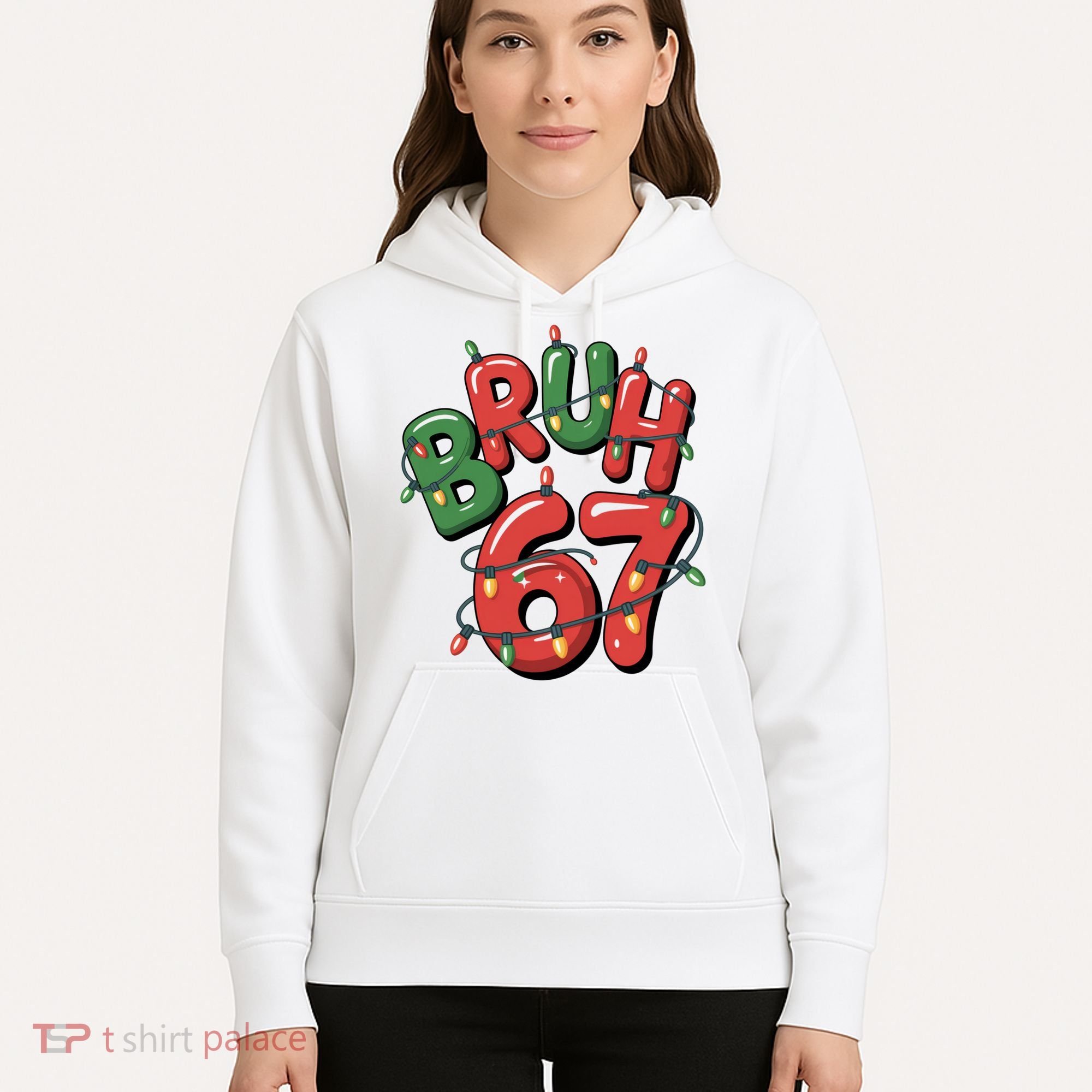 BRUH 67 Christmas Trendy X-Mas Meme Hoodie