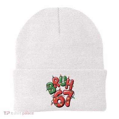 BRUH 67 Christmas Trendy X-Mas Meme Beanie