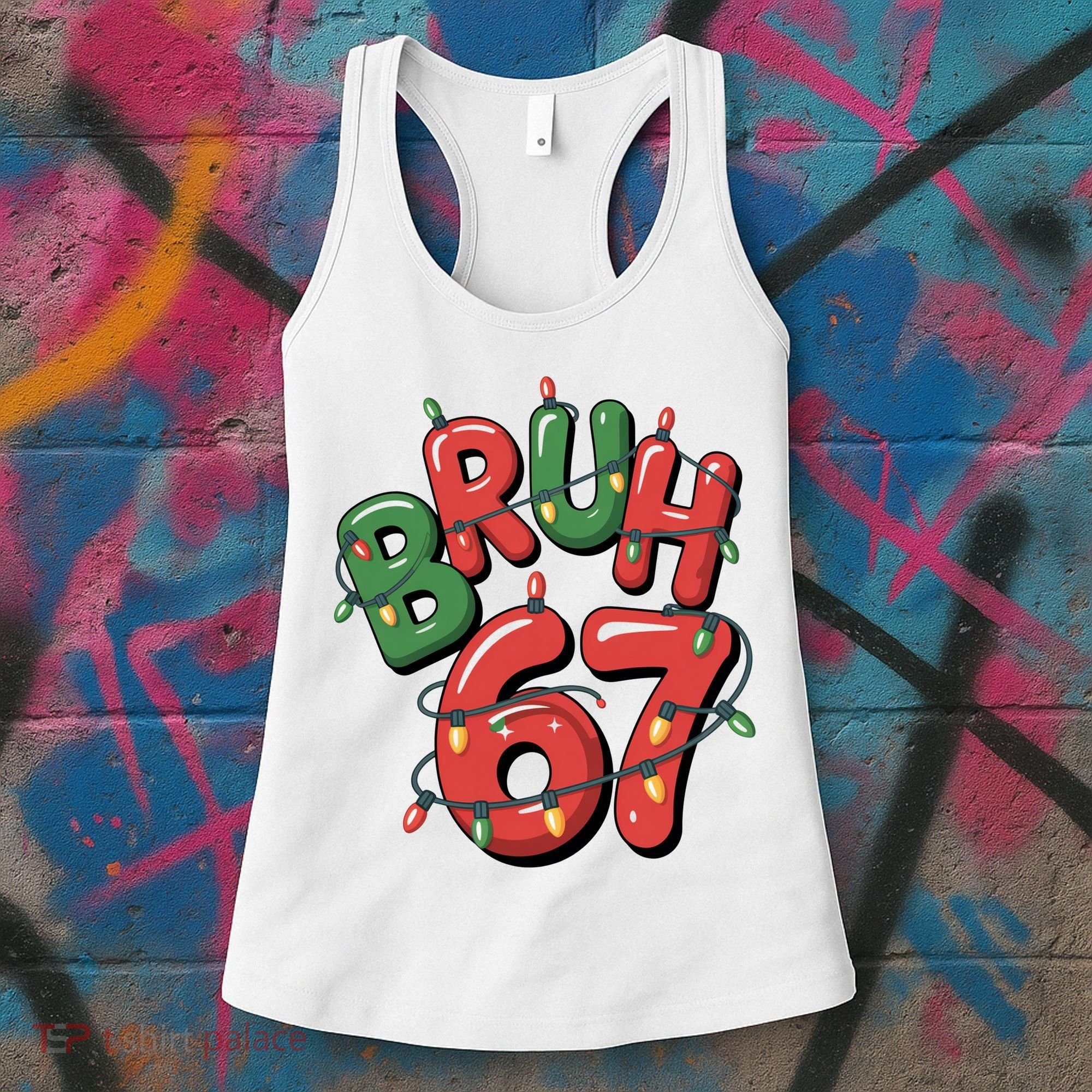 BRUH 67 Christmas Trendy X-Mas Meme Women's Tank Top