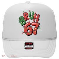 BRUH 67 Christmas Trendy X-Mas Meme Hat thumb 0