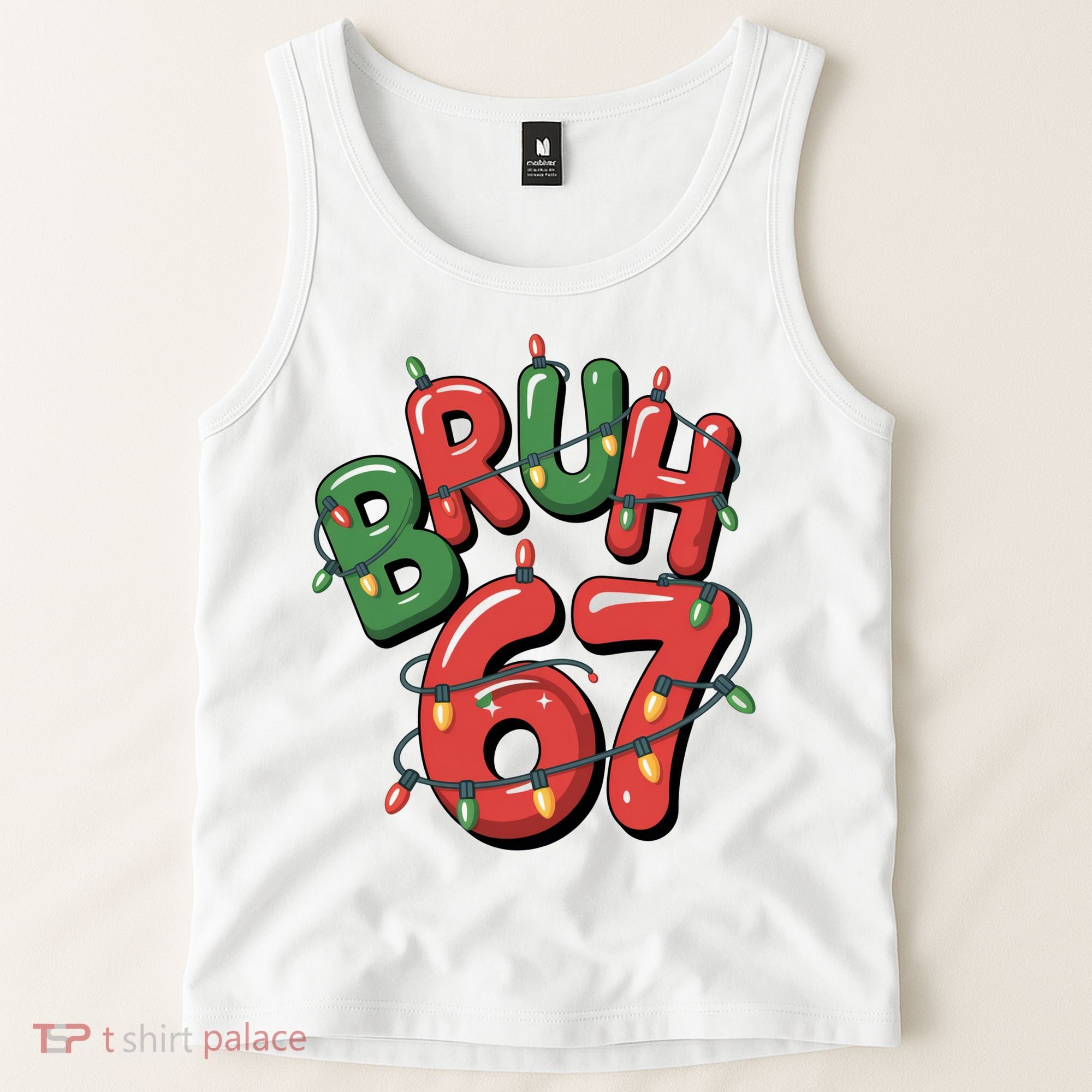 BRUH 67 Christmas Trendy X-Mas Meme Tank Top