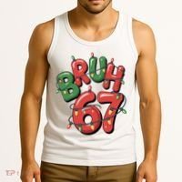 BRUH 67 Christmas Trendy X-Mas Meme Tank Top thumb 3