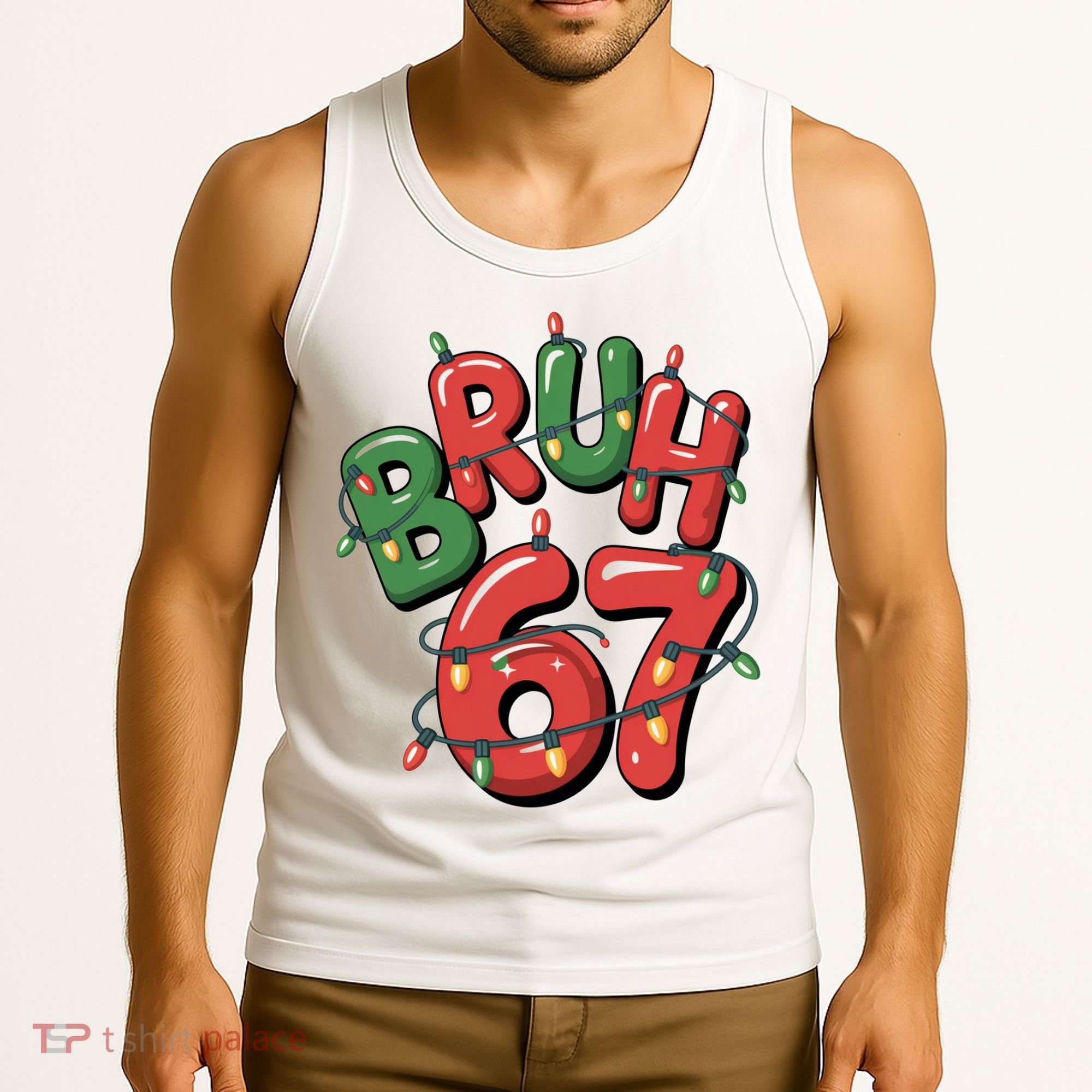 BRUH 67 Christmas Trendy X-Mas Meme Tank Top