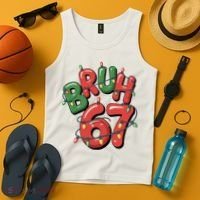 BRUH 67 Christmas Trendy X-Mas Meme Tank Top thumb 4