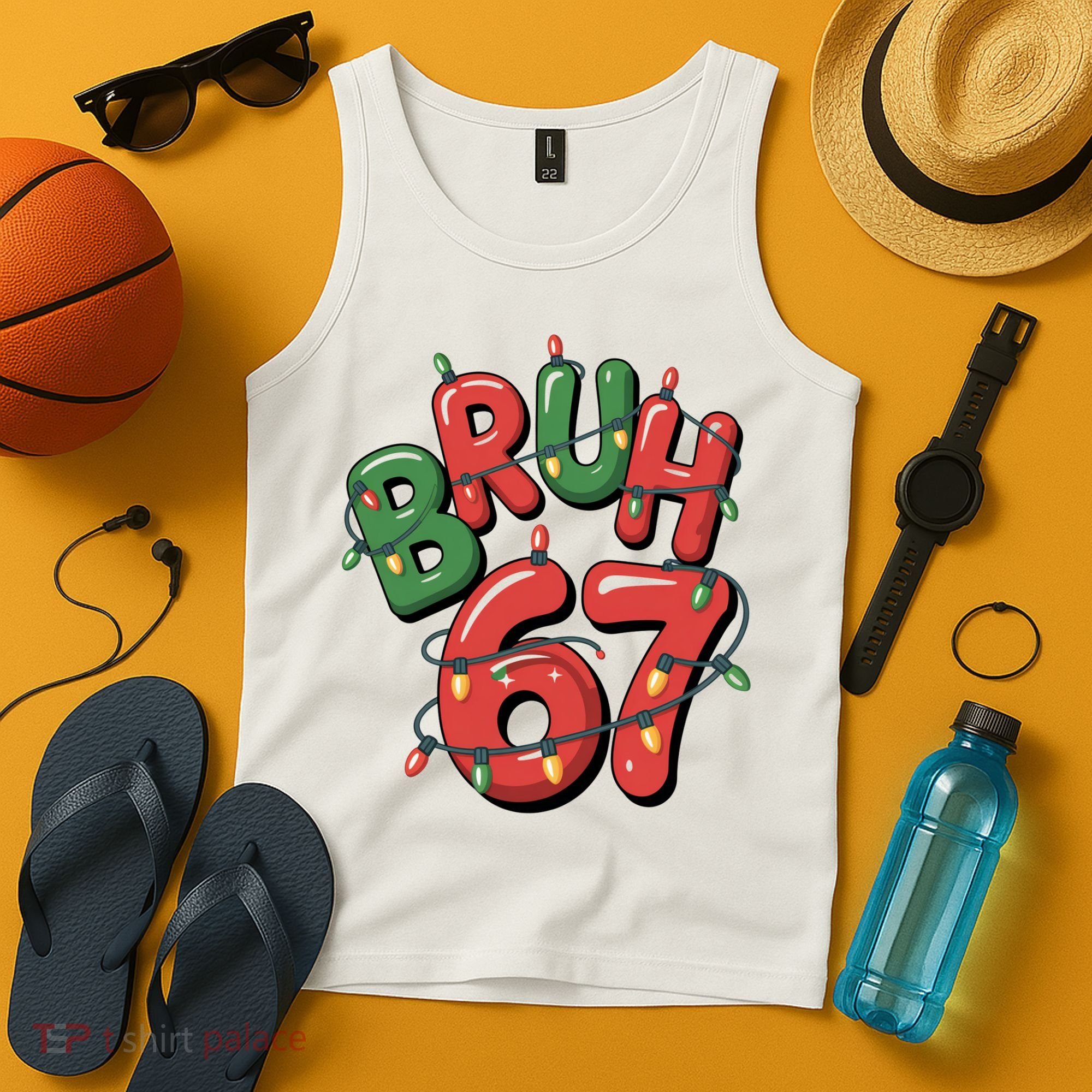BRUH 67 Christmas Trendy X-Mas Meme Tank Top