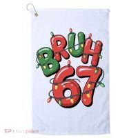 BRUH 67 Christmas Trendy X-Mas Meme Golf Towel thumb 0