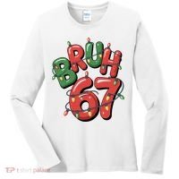 BRUH 67 Christmas Trendy X-Mas Meme Women's Long Sleeve Shirt thumb 0