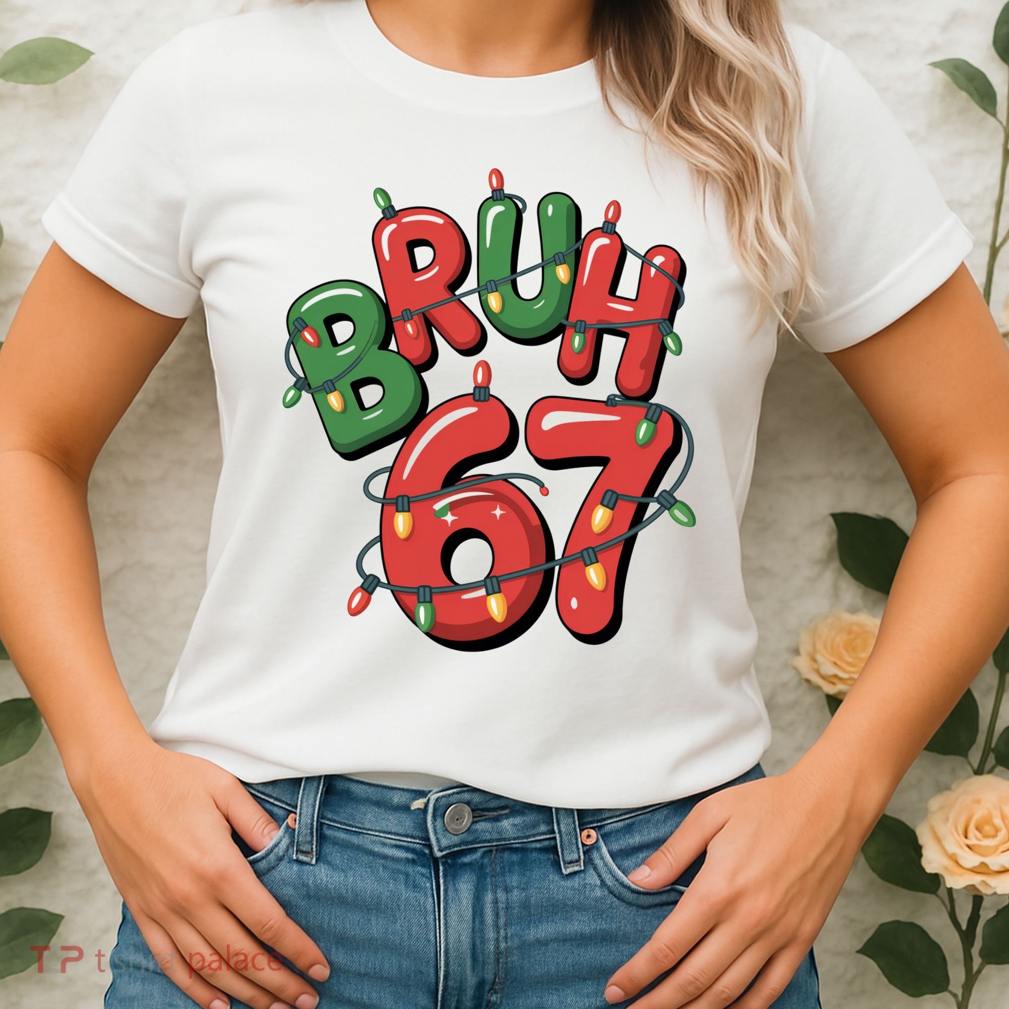 BRUH 67 Christmas Trendy X-Mas Meme Women's T-Shirt