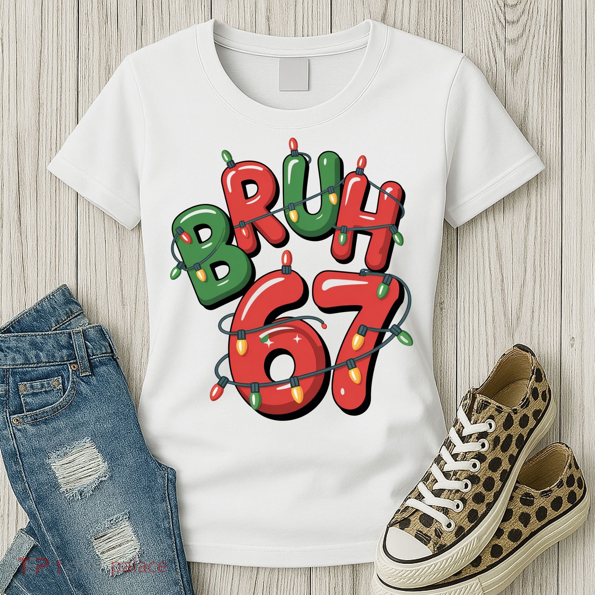 BRUH 67 Christmas Trendy X-Mas Meme Women's T-Shirt