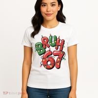 BRUH 67 Christmas Trendy X-Mas Meme Women's T-Shirt thumb 4
