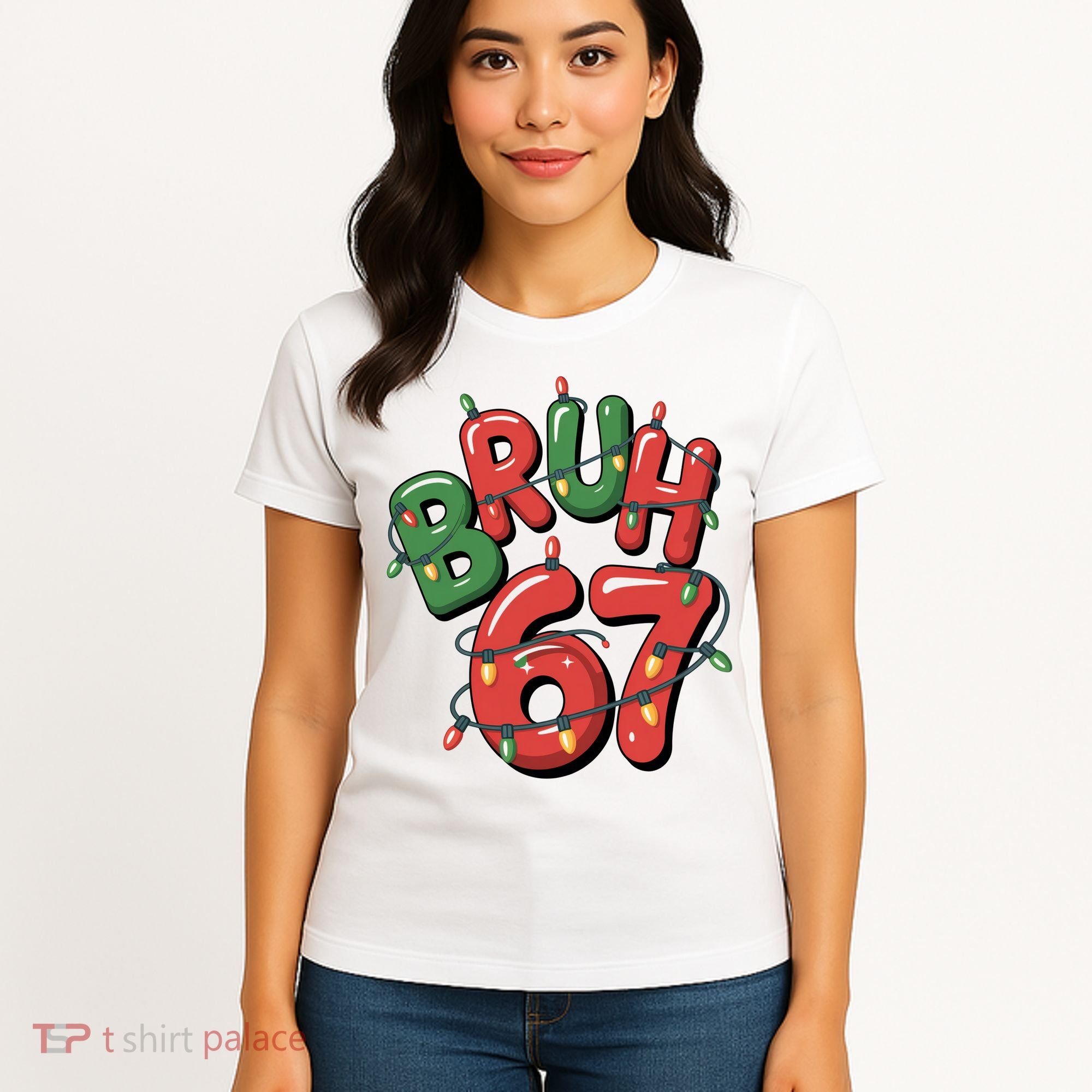 BRUH 67 Christmas Trendy X-Mas Meme Women's T-Shirt