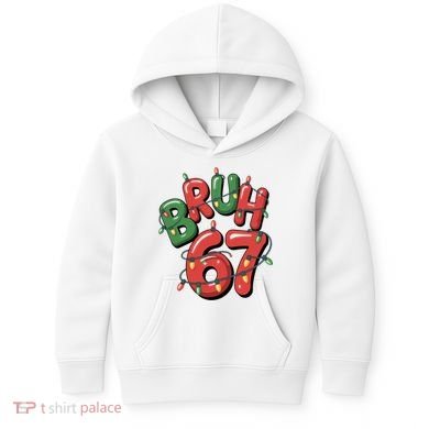 BRUH 67 Christmas Trendy X-Mas Meme Kids Hoodie