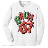 BRUH 67 Christmas Trendy X-Mas Meme Kids Long Sleeve Shirt thumb 0