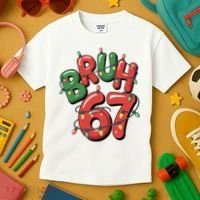 BRUH 67 Christmas Trendy X-Mas Meme Kids T-Shirt thumb 3