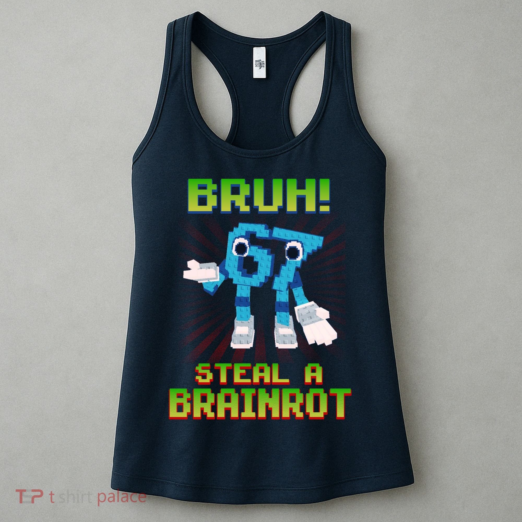 Bruh 67 Six Seven 6-7 Funny Brainrot Meme Women's Tank Top