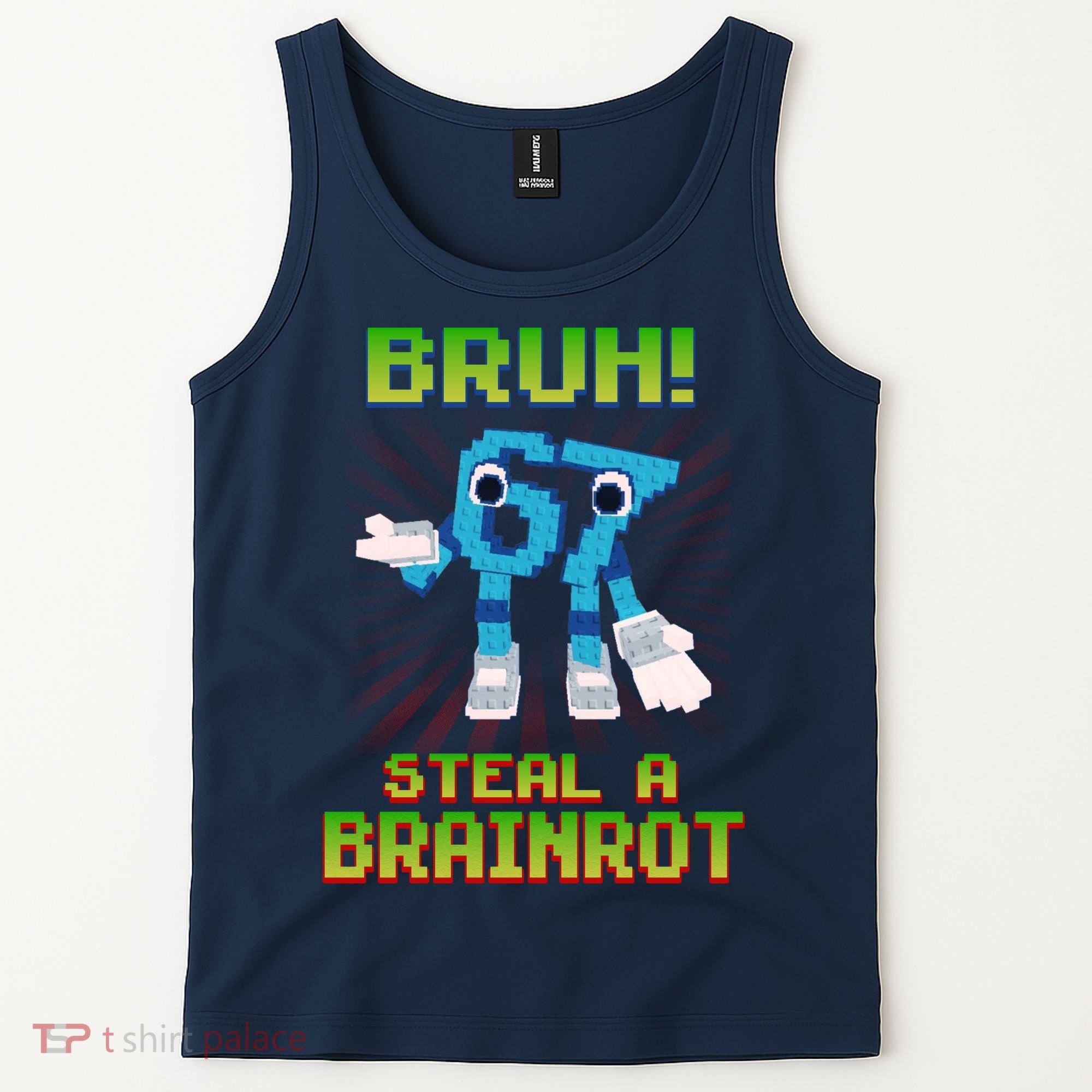 Bruh 67 Six Seven 6-7 Funny Brainrot Meme Tank Top