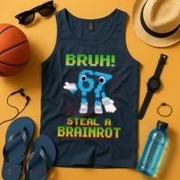 Bruh 67 Six Seven 6-7 Funny Brainrot Meme Tank Top thumb 4