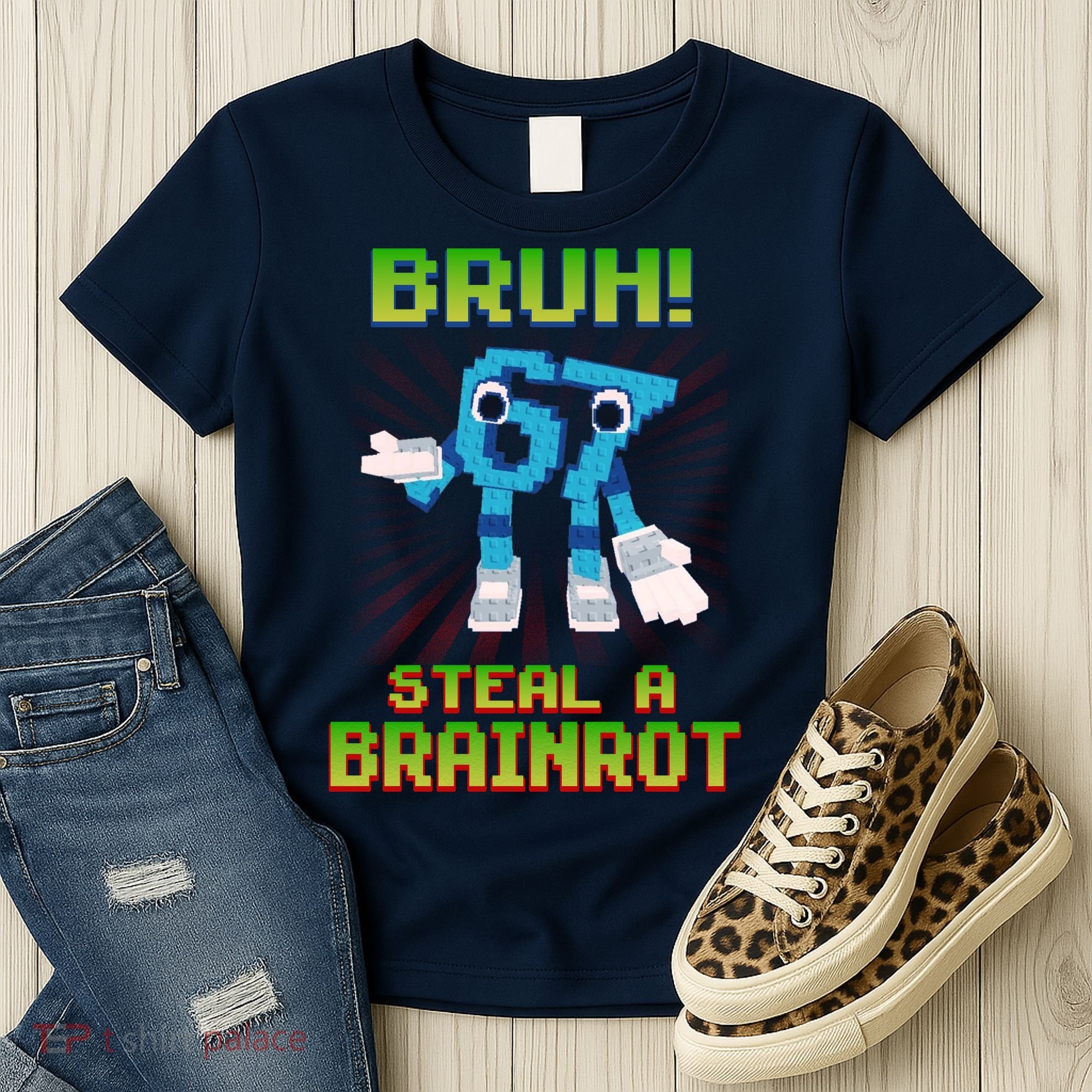 Bruh 67 Six Seven 6-7 Funny Brainrot Meme Women's T-Shirt