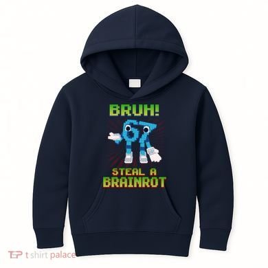 Bruh 67 Six Seven 6-7 Funny Brainrot Meme Kids Hoodie