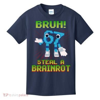 Bruh 67 Six Seven 6-7 Funny Brainrot Meme Kids T-Shirt