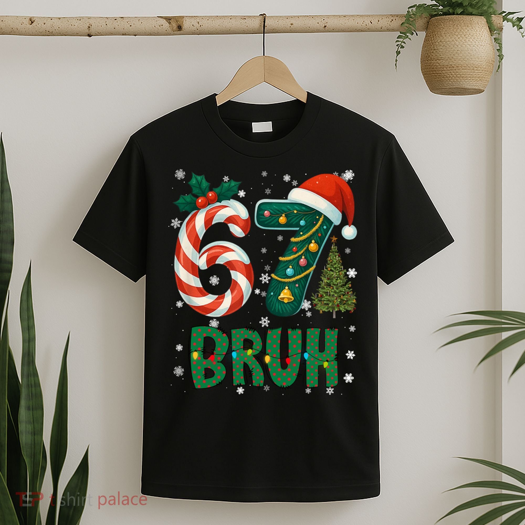 Bruh 67 Six Seven 6-7 Meme Christmas Funny T-Shirt
