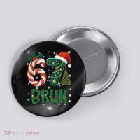 Bruh 67 Six Seven 6-7 Meme Christmas Funny Button thumb 0