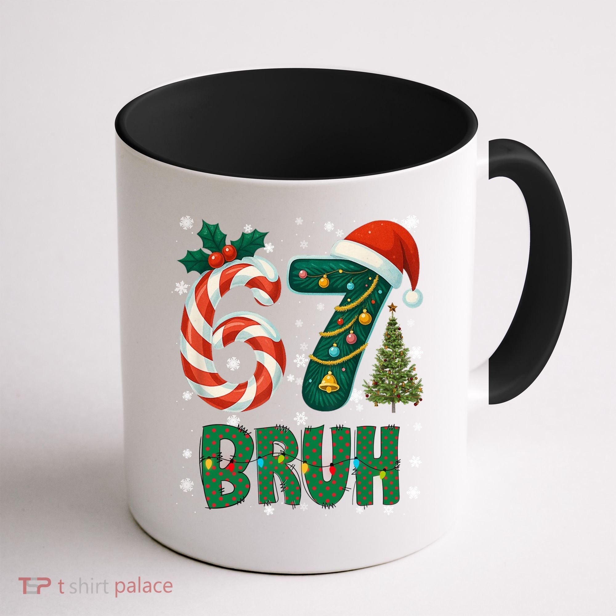 Bruh 67 Six Seven 6-7 Meme Christmas Funny Coffee Mug