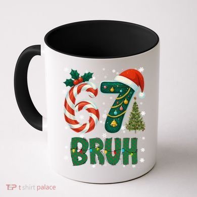 Bruh 67 Six Seven 6-7 Meme Christmas Funny Coffee Mug