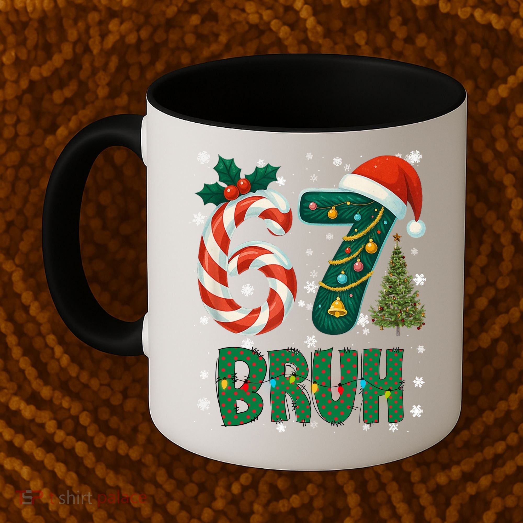 Bruh 67 Six Seven 6-7 Meme Christmas Funny Coffee Mug