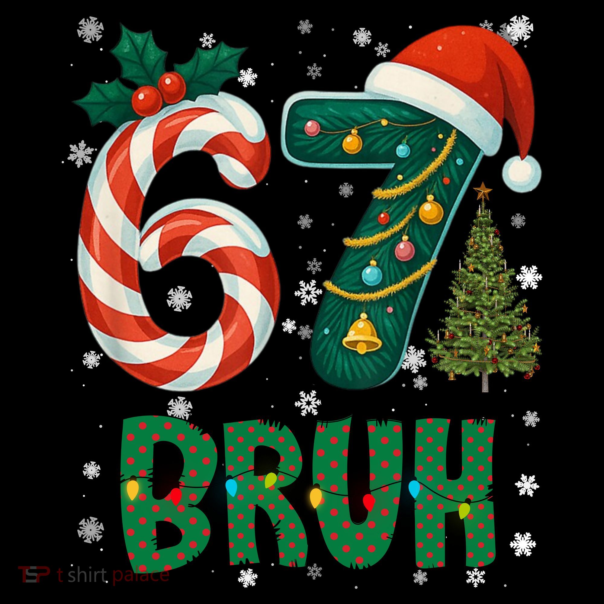 Bruh 67 Six Seven 6-7 Meme Christmas Funny Women's Hoodie