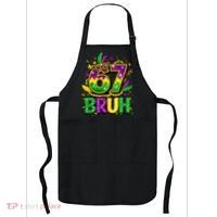 Bruh 67 Six Seven 6-7 Meme Mardi Gras Funny Apron thumb 0