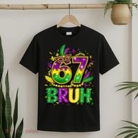 Bruh 67 Six Seven 6-7 Meme Mardi Gras Funny T-Shirt thumb 2