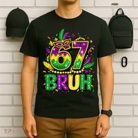 Bruh 67 Six Seven 6-7 Meme Mardi Gras Funny T-Shirt thumb 6