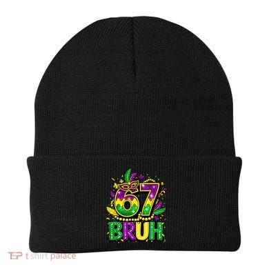 Bruh 67 Six Seven 6-7 Meme Mardi Gras Funny Beanie