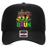 Bruh 67 Six Seven 6-7 Meme Mardi Gras Funny Hat thumb 0