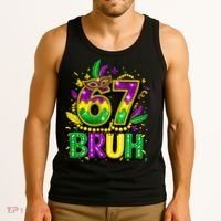 Bruh 67 Six Seven 6-7 Meme Mardi Gras Funny Tank Top thumb 3