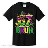 Bruh 67 Six Seven 6-7 Meme Mardi Gras Funny Kids T-Shirt thumb 0