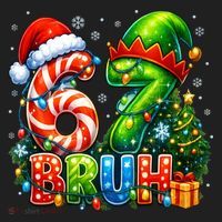 Bruh 67 Six Seven 6-7 Meme Christmas Women's Sweatshirt thumb 2