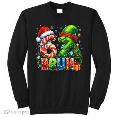 Bruh 67 Six Seven 6-7 Meme Christmas Sweatshirt