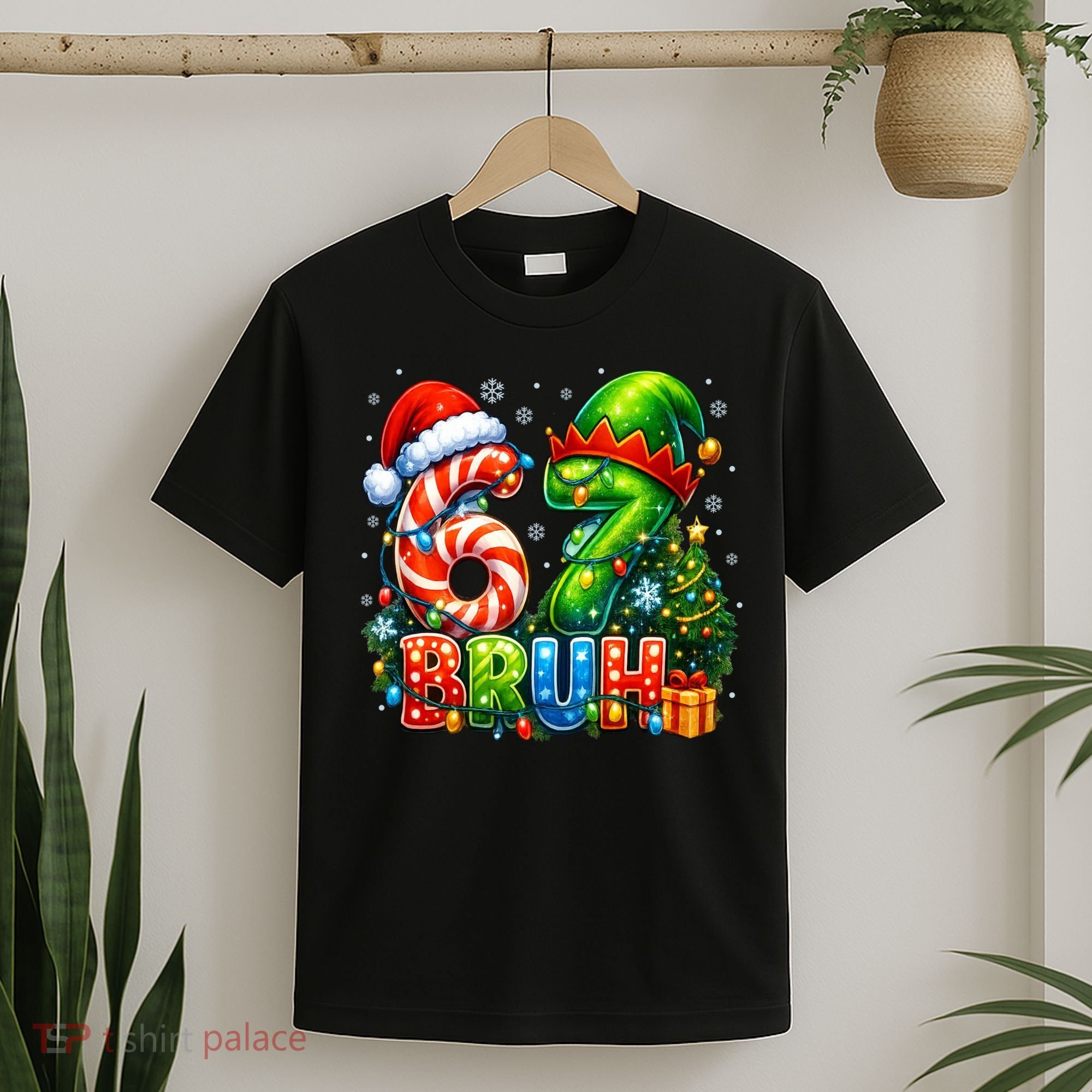 Bruh 67 Six Seven 6-7 Meme Christmas T-Shirt