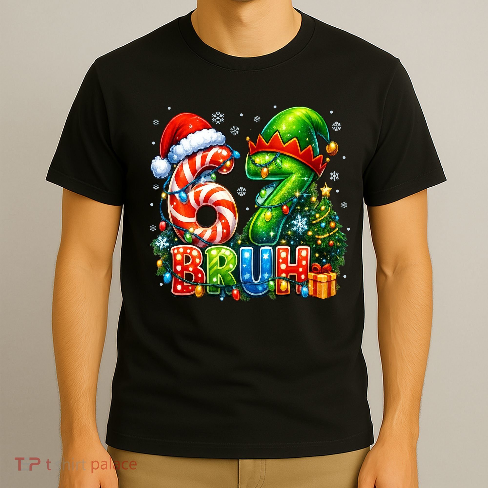 Bruh 67 Six Seven 6-7 Meme Christmas T-Shirt