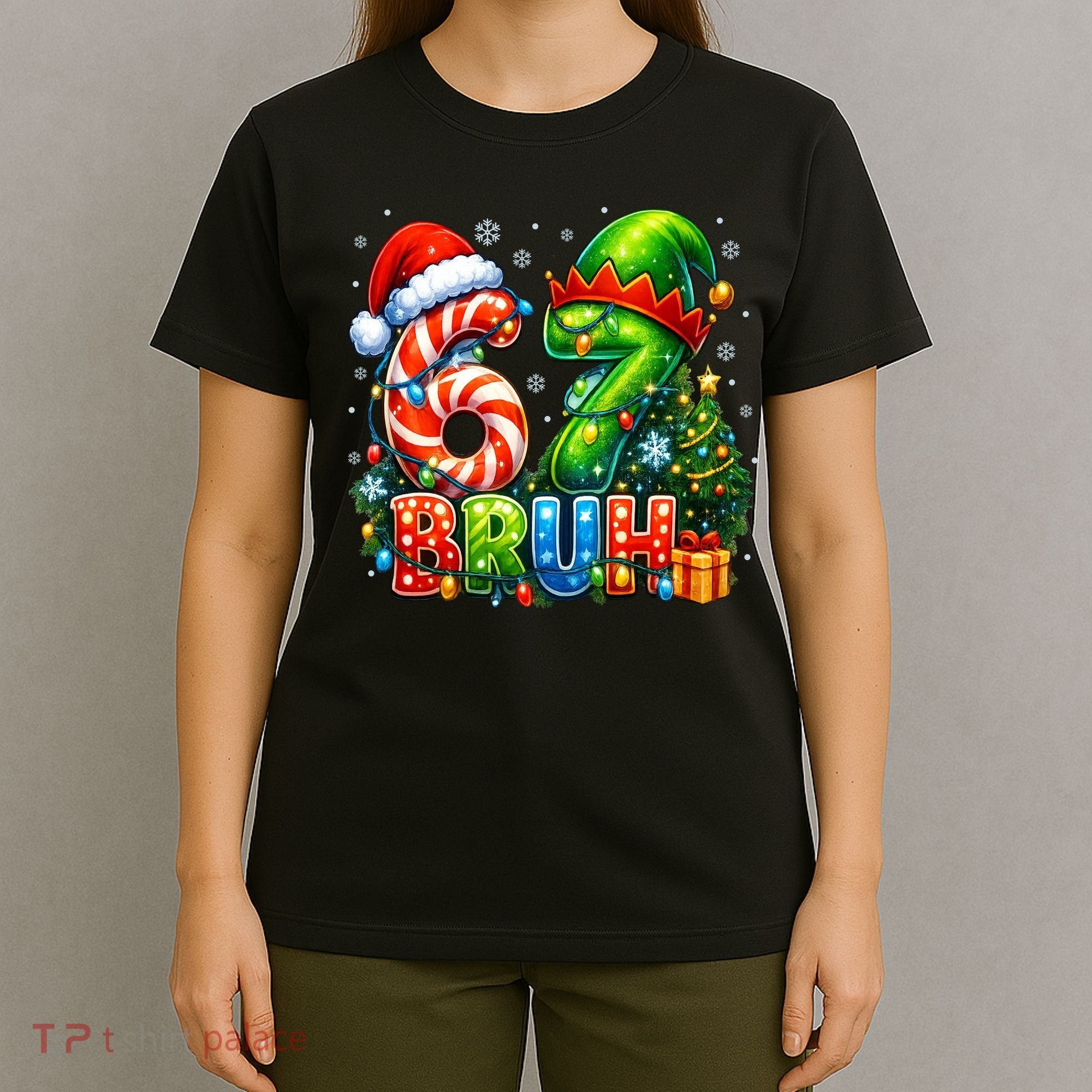 Bruh 67 Six Seven 6-7 Meme Christmas T-Shirt