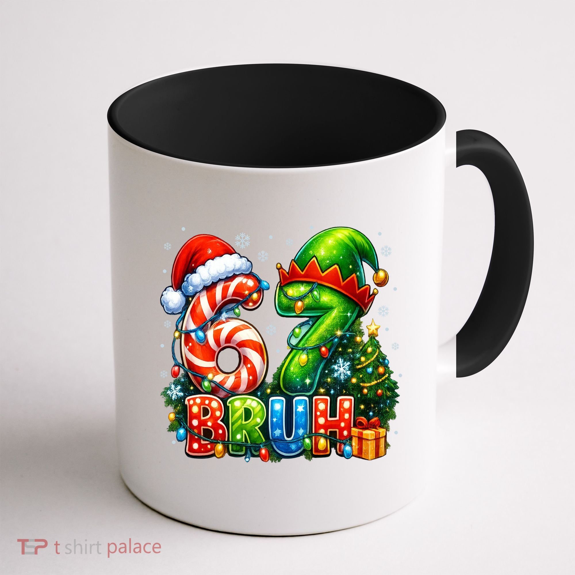 Bruh 67 Six Seven 6-7 Meme Christmas Coffee Mug
