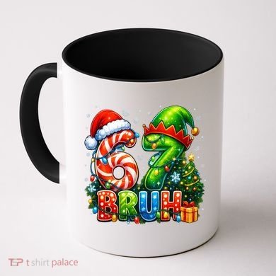 Bruh 67 Six Seven 6-7 Meme Christmas Coffee Mug