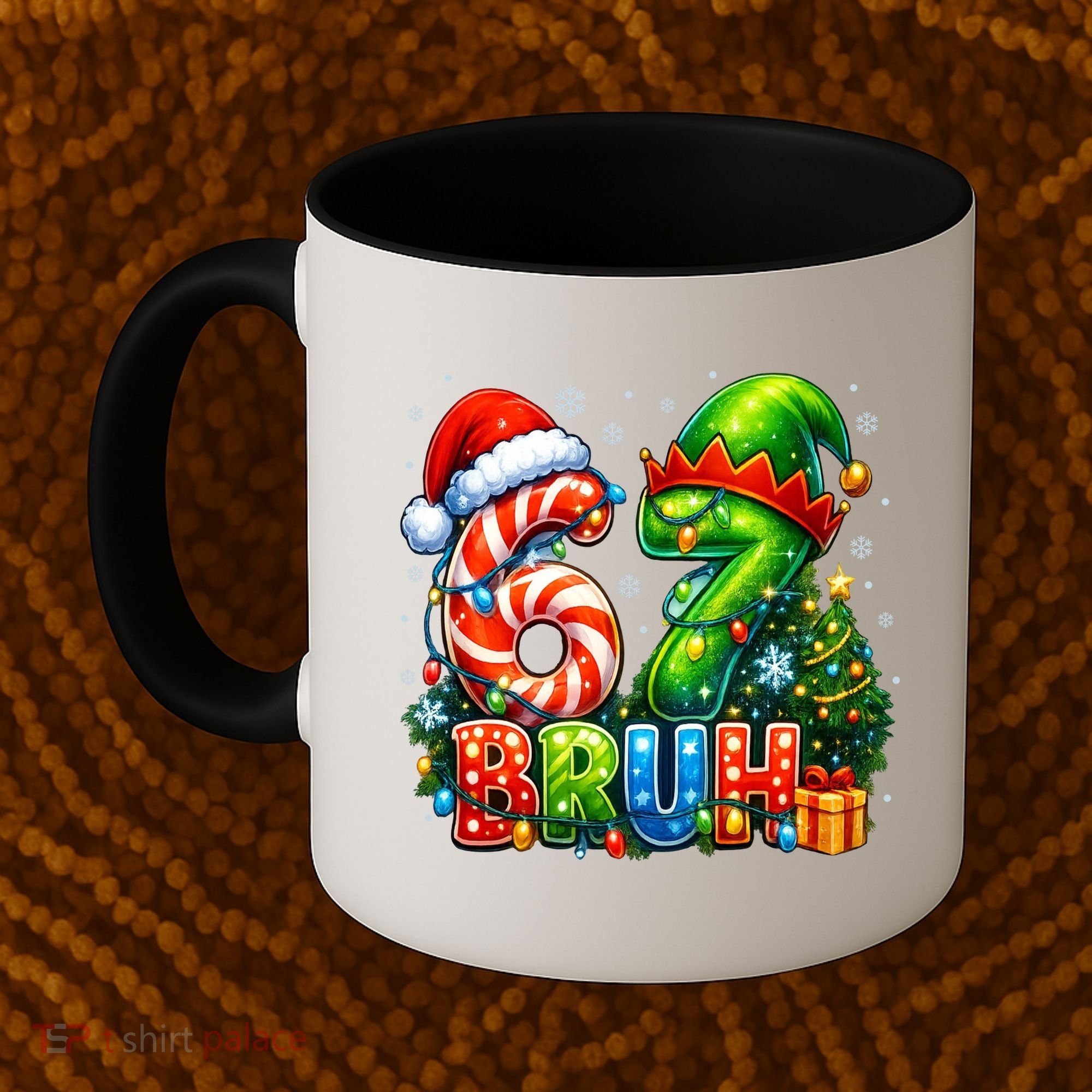 Bruh 67 Six Seven 6-7 Meme Christmas Coffee Mug