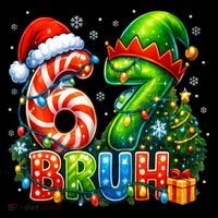 Bruh 67 Six Seven 6-7 Meme Christmas Coffee Mug thumb 5
