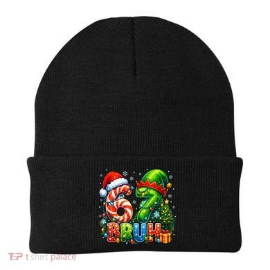 Bruh 67 Six Seven 6-7 Meme Christmas Beanie