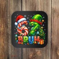 Bruh 67 Six Seven 6-7 Meme Christmas Coaster thumb 0