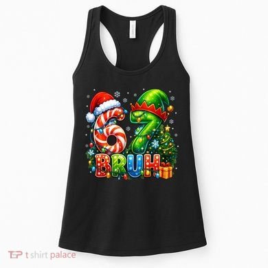 Bruh 67 Six Seven 6-7 Meme Christmas Women's Tank Top