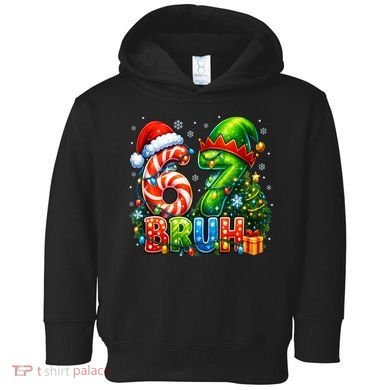 Bruh 67 Six Seven 6-7 Meme Christmas Toddler Hoodie